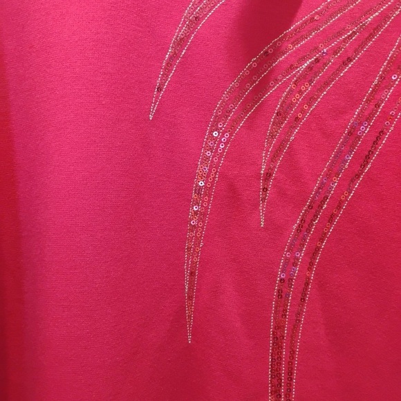 NWT Bob Mackie Wearable Art Pink Sequined Blouse Shirt Size 1X - Picture 2 of 7